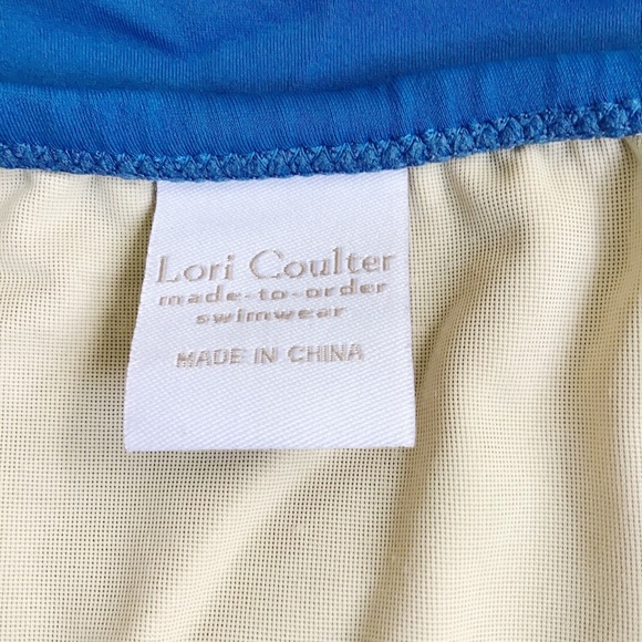 Lori Coulter Blue High Waist Swim Bottoms - Picture 3 of 3